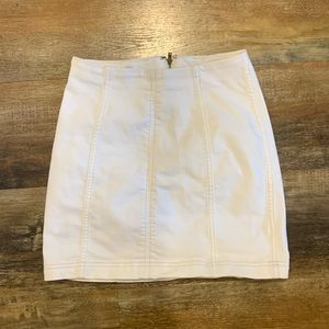 white free people skirt